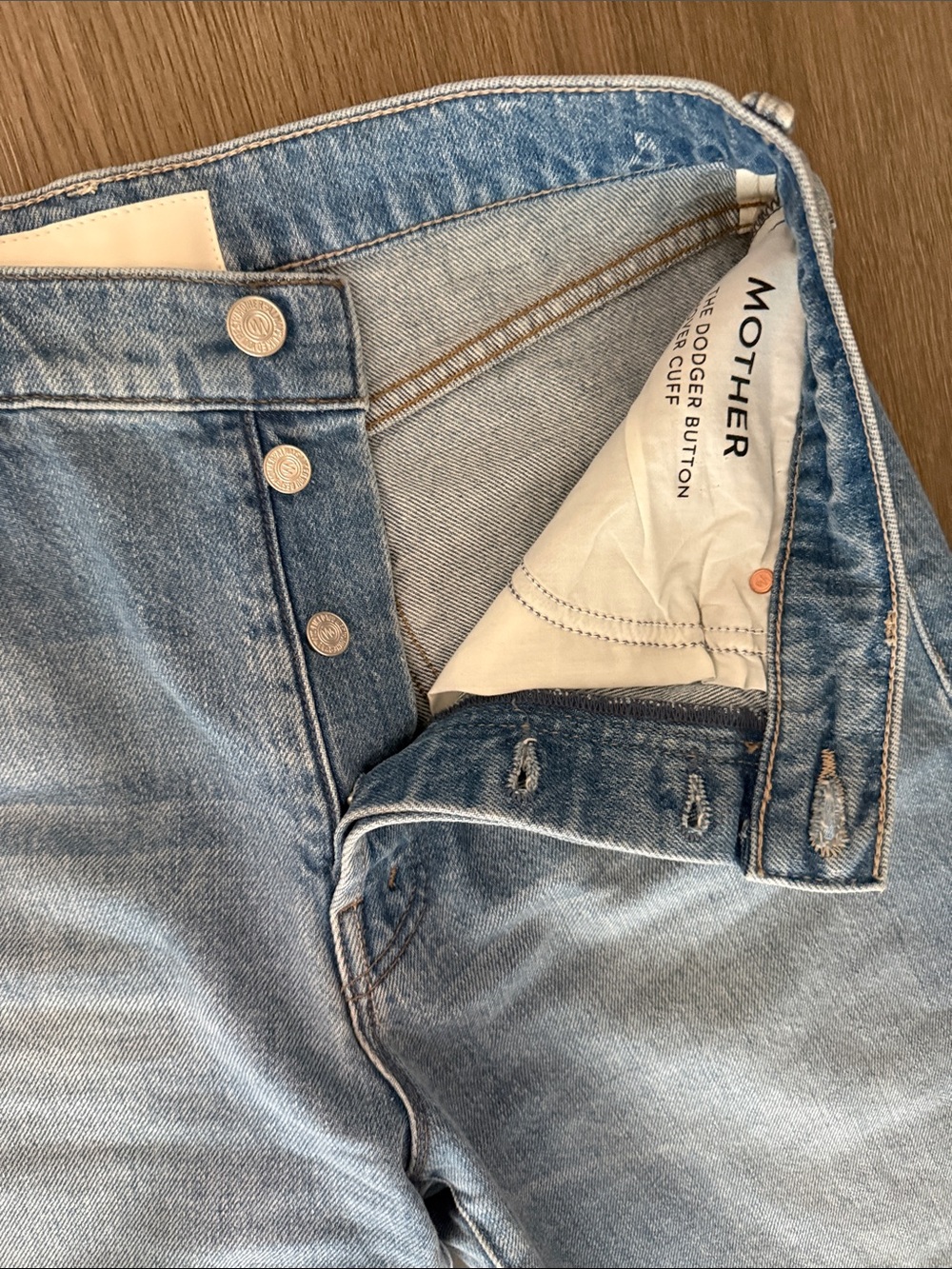 MOTHER Women's Light Wash Straight Jeans - Picture 4 of 9